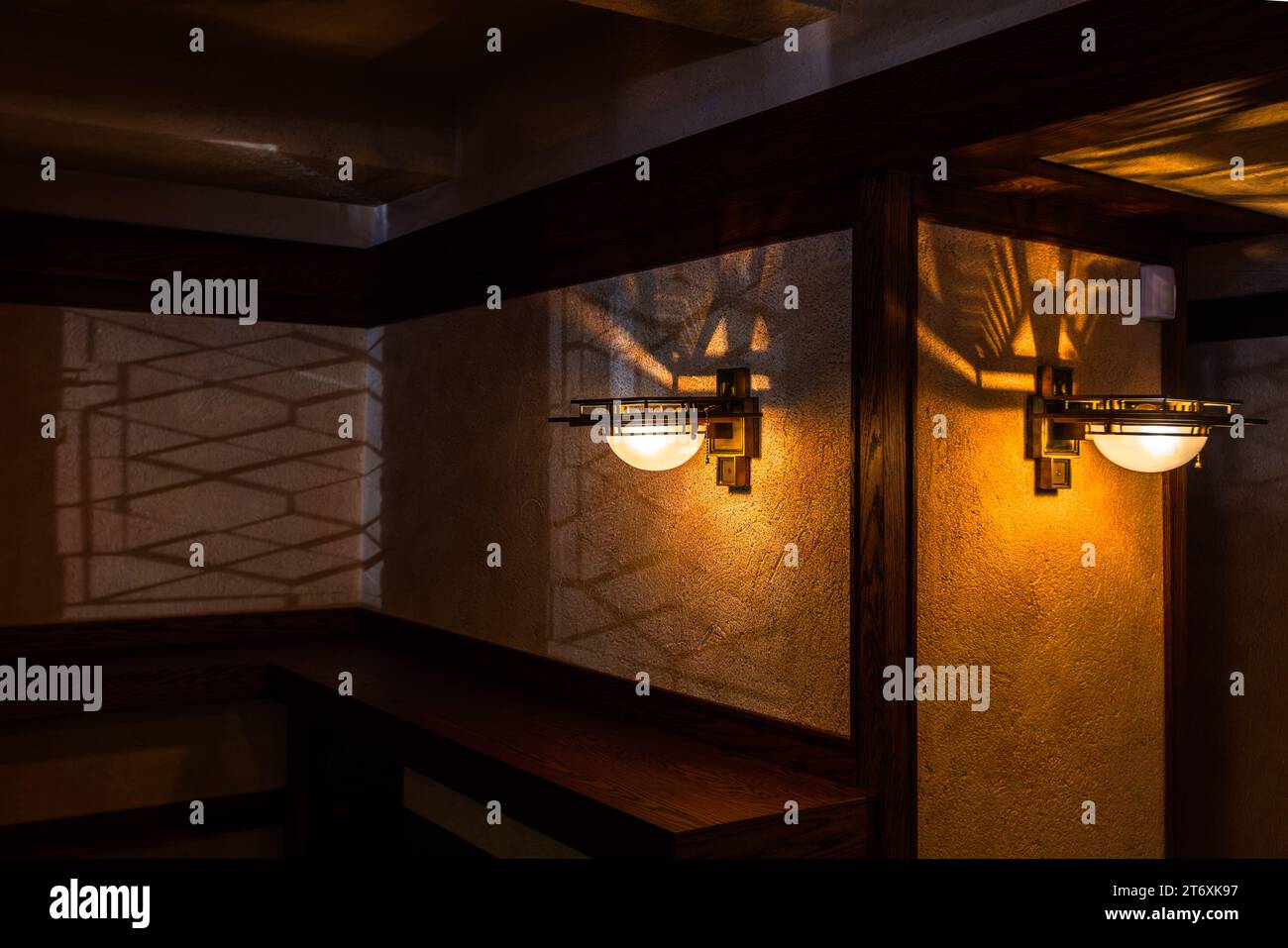 Frederick C. Robie House est une maison de style prairie conçue par Frank Lloyd Wright en 1910 près du campus de l'Université de Chicago. Chicago, États-Unis Banque D'Images