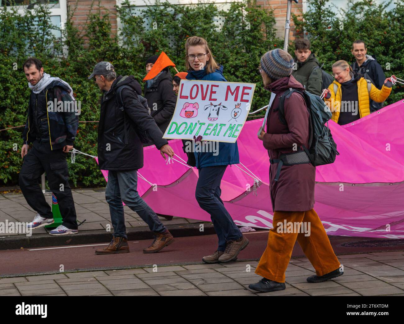 Amsterdam, pays-Bas, 12.11.2023, militants pour le climat en mars pour le climat et la justice à Amsterdam Banque D'Images
