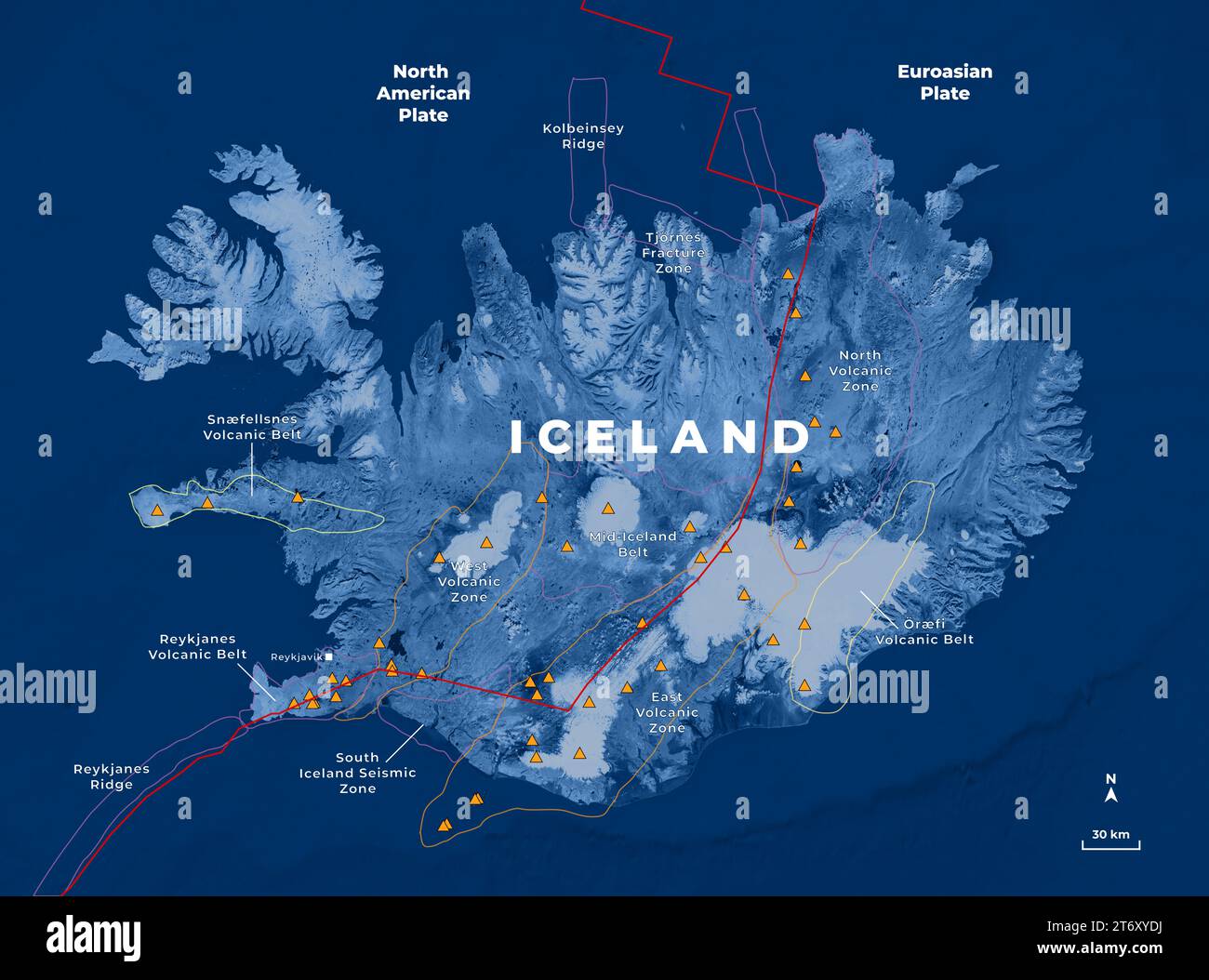 Zones volcaniques en Islande, zones volcaniques islande Banque D'Images