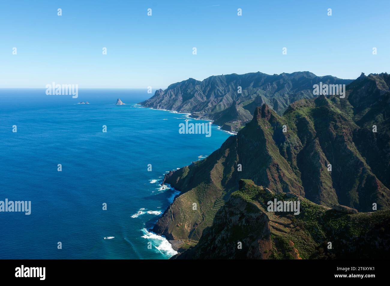 Montagnes Anaga et itinéraires de trekking Tenerife, Îles Canaries Banque D'Images