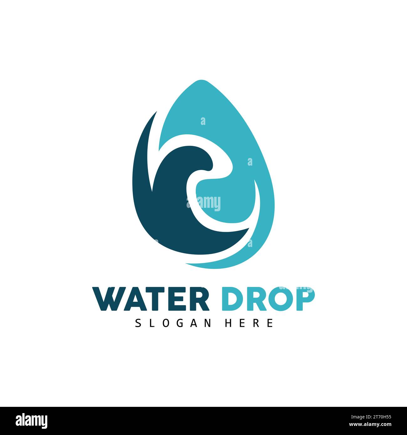 Logo de goutte d'eau, vecteur simple, design élégant, modèle de symbole d'icône Illustration de Vecteur