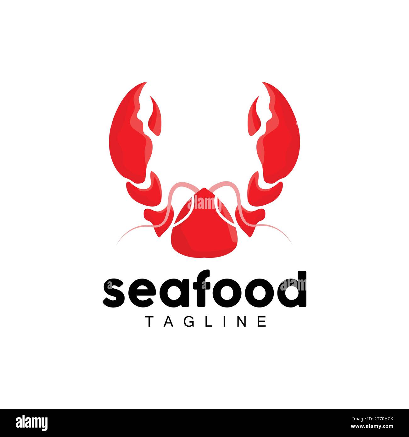 Logo de homard, conception minimaliste simple, vecteur de nourriture de fruits de mer de crevettes, icône de symbole d'illustration Illustration de Vecteur