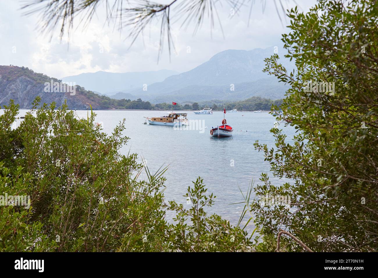 Les ruines balnéaires de Phaselis dans la province d'Antalya, Turquie Banque D'Images