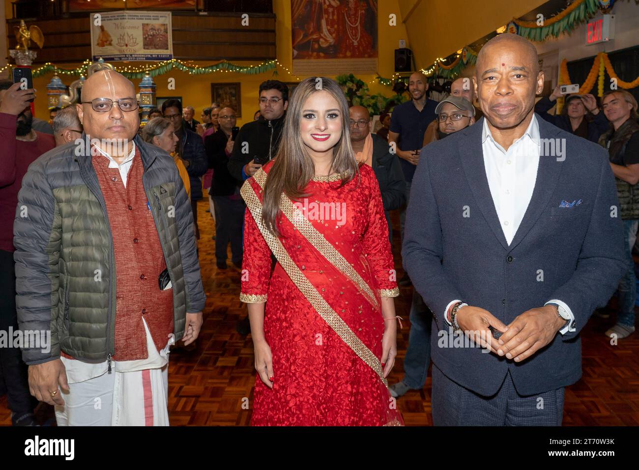Ny Rep Rajkumar NEW YORK, NEW YORK - NOVEMBRE 12 : le maire de New York Eric Adams (à ...