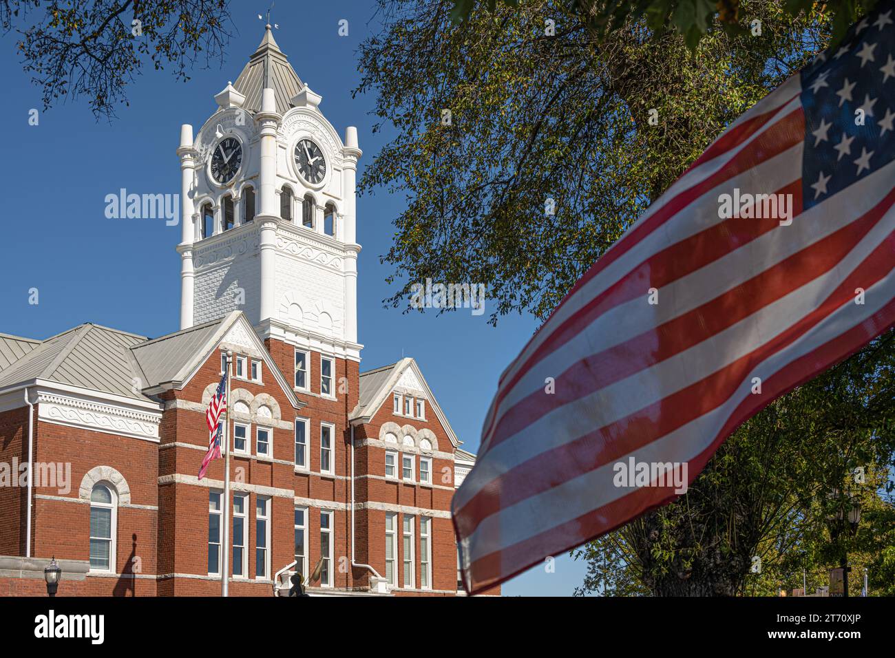 Palais de justice du comté de Henry sur McDonough Square dans le centre-ville de McDonough, Géorgie. (ÉTATS-UNIS) Banque D'Images