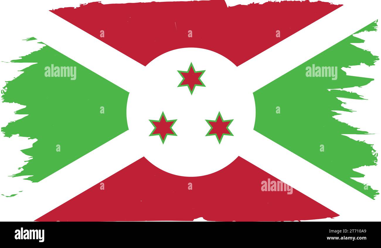 Le drapeau burundais en illustration vectorielle Illustration de Vecteur