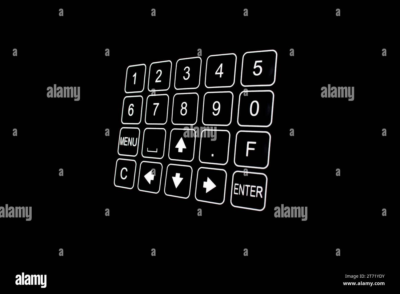 Vue détaillée du clavier de porte de sécurité noir prise dans un bureau ; vue détaillée du clavier de porte de sécurité noir prise dans un bureau Banque D'Images
