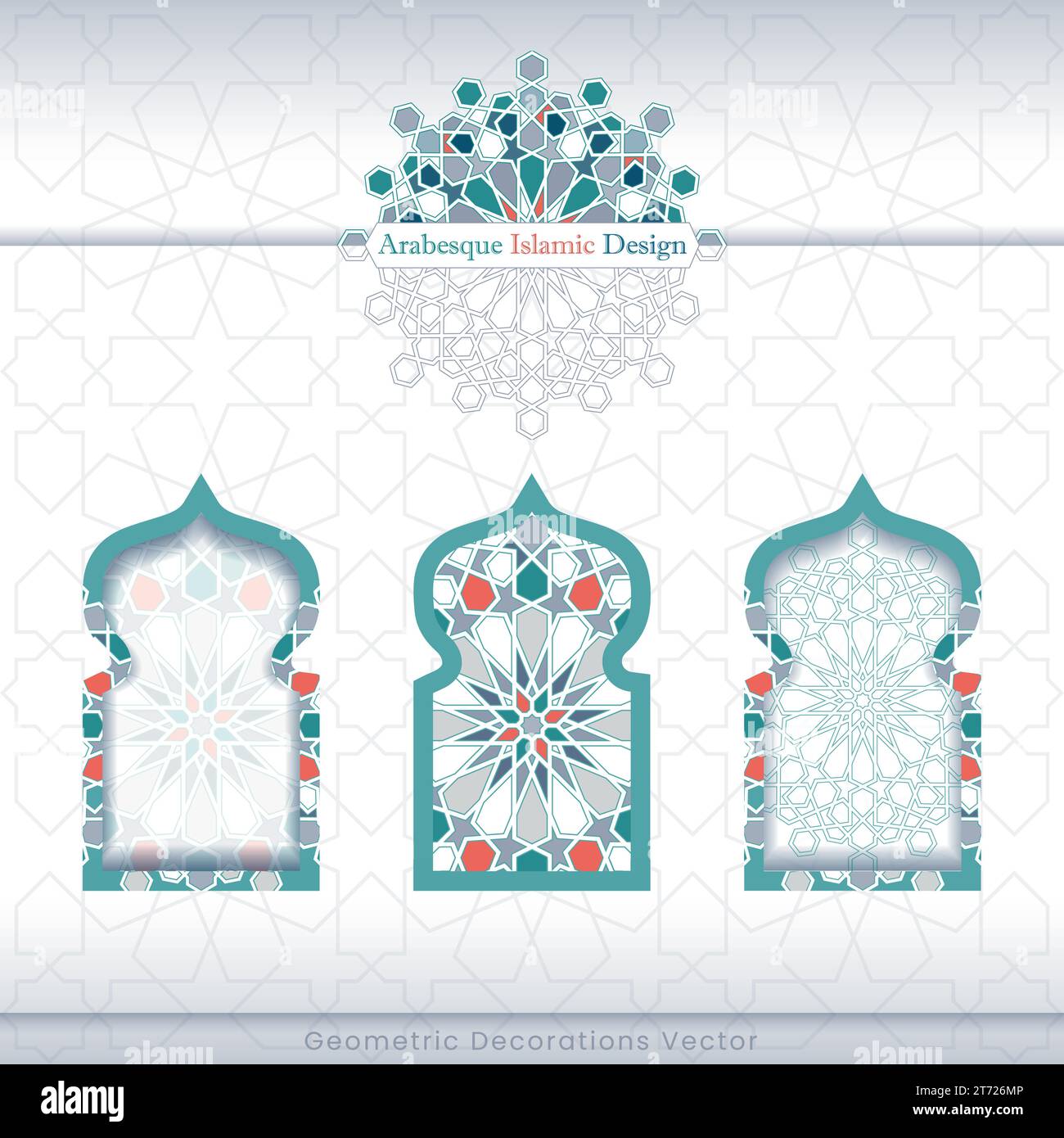 Collection de motifs sans couture ornementaux arabes. Ensemble d'arrière-plans vectoriels carrelés arabesques. Ornements abstraits de couleur. Vous pouvez l’utiliser pour les arrière-plans… Illustration de Vecteur