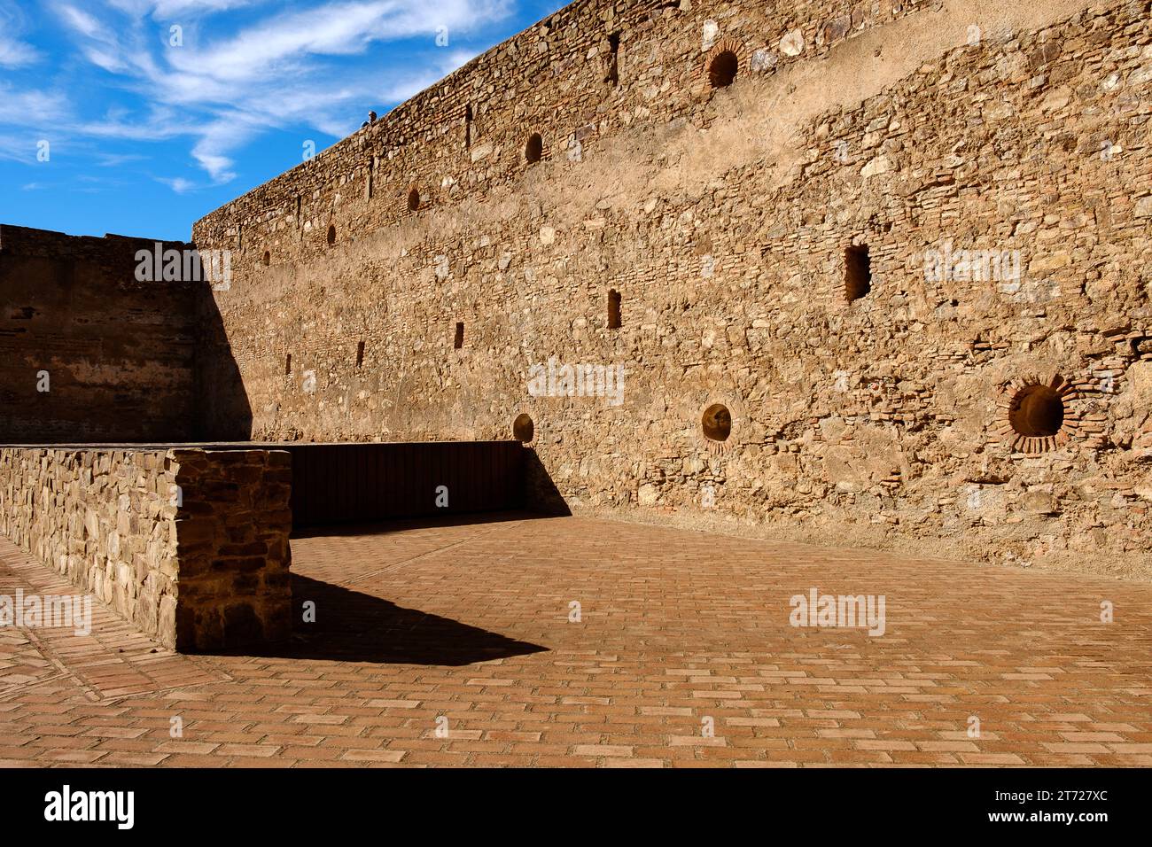 Castillo de Gibralfaro, Malaga - à l'intérieur du château Banque D'Images