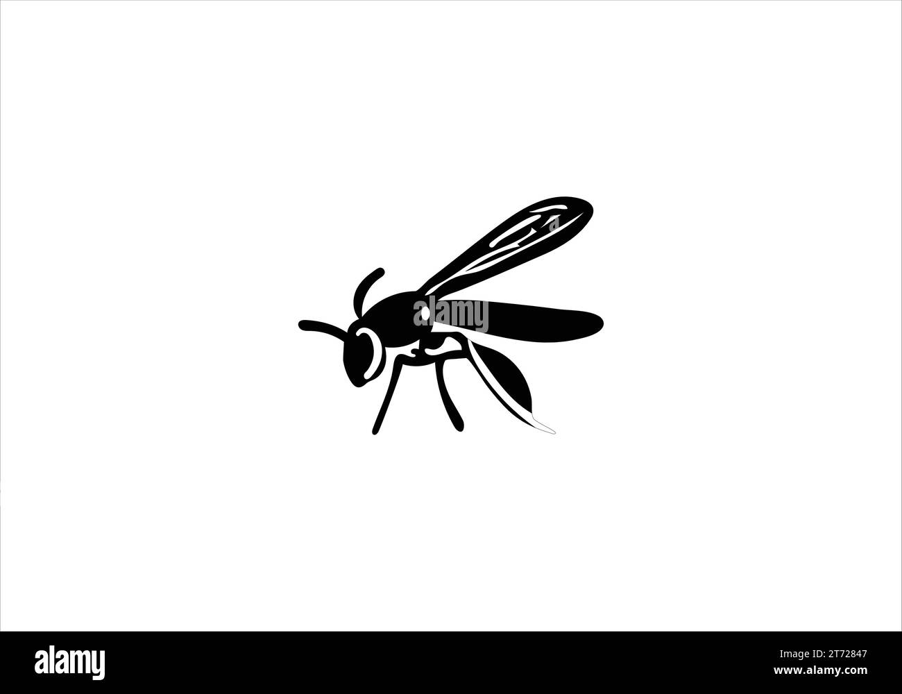 Beewolf Wasp style minimal illustration icône design Illustration de Vecteur