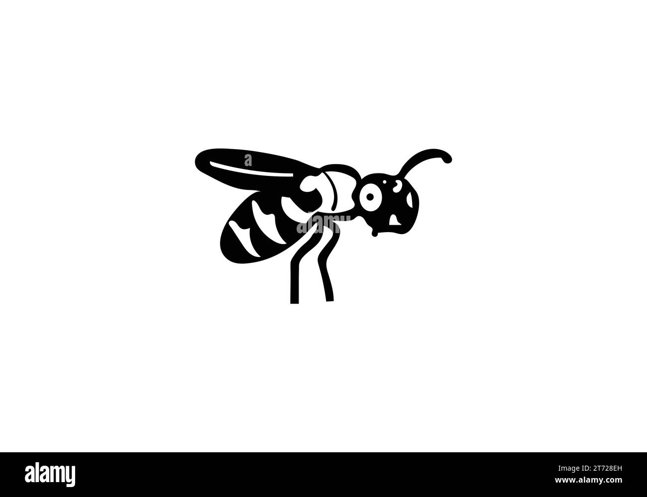 Beewolf Wasp style minimal illustration icône design Illustration de Vecteur