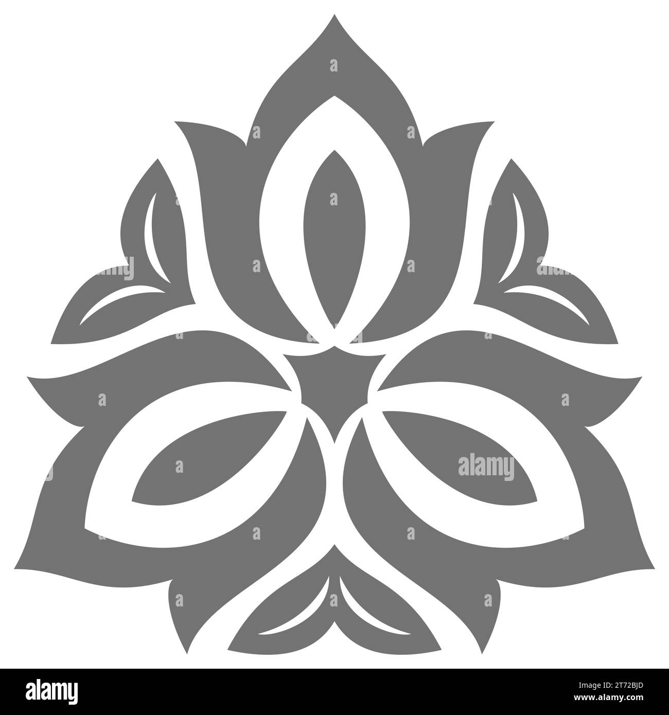 Ornement vectoriel oriental avec arabesques et éléments floraux. Ornement classique gris triangulaire. Motif vintage avec arabesques Illustration de Vecteur