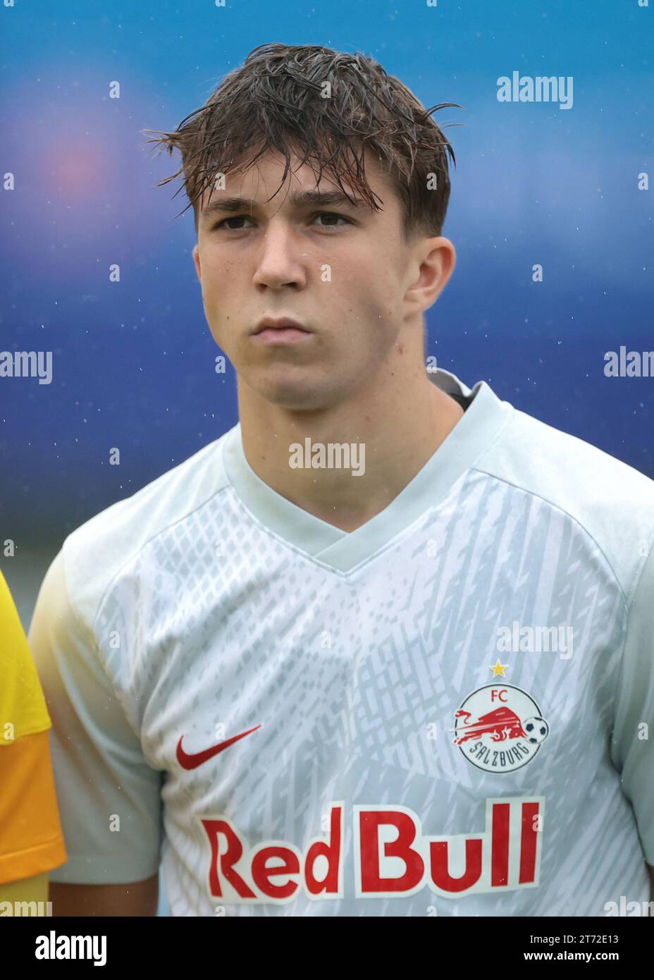 Milan, Italie. 24 octobre 2023. Jannik Schuster du FC Salzburg regarde pendant la formation avant le match de l'UEFA Youth League au Youth Development Centre de Milan. Le crédit photo devrait se lire : Jonathan Moscrop/Sportimage crédit : Sportimage Ltd/Alamy Live News Banque D'Images