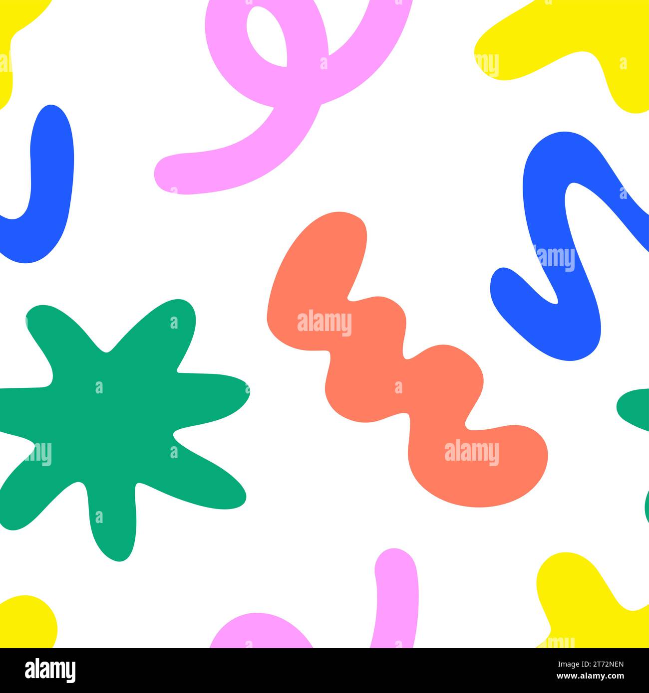 90 Cool Brutalism modèle sans couture. Formes de couleurs ludiques naïves dans un style brutaliste tendance. Figure contemporaine brutale. Design suisse fond géométrique pour affiche, T-shirt. Illustration vectorielle. Illustration de Vecteur