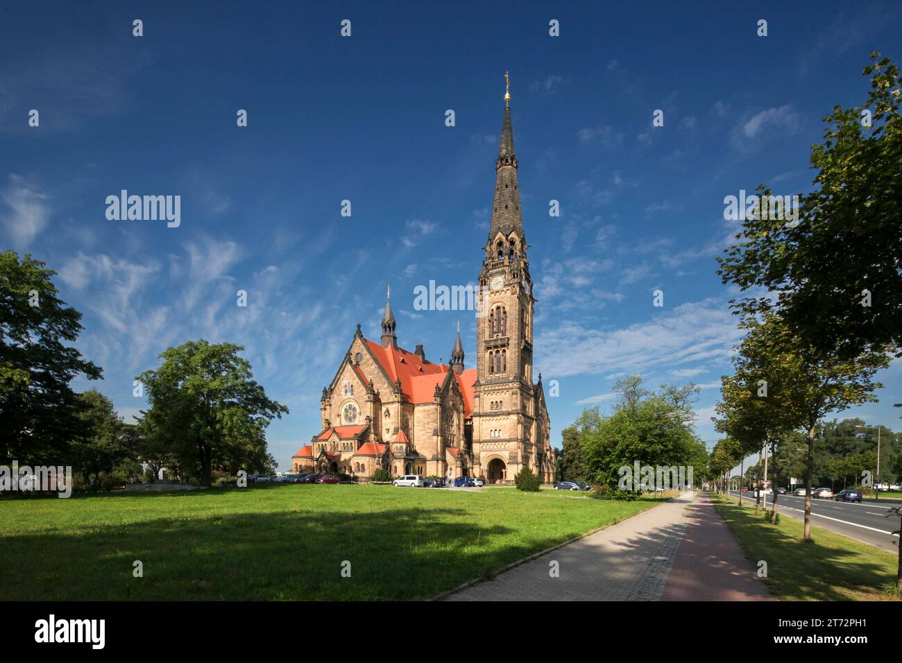 30.08.2011, Deutschland, Sachsen, Dresden, auf dem Foto die Garnisonkirche St. Martin, Katholische Kirche, Stauffenbergallee 9 G, 01099 Dresde *** 30 08 2011, Allemagne, Saxe, Dresde, sur la photo l'église de la garnison St Martin, Eglise Catholique, Stauffenbergallee 9 G, 01099 Dresde crédit : Imago/Alamy Live News Banque D'Images