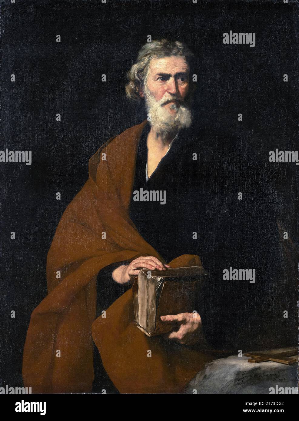 Saint Matthieu, portrait à l'huile sur toile par Jusepe de Ribera, 1632 Banque D'Images