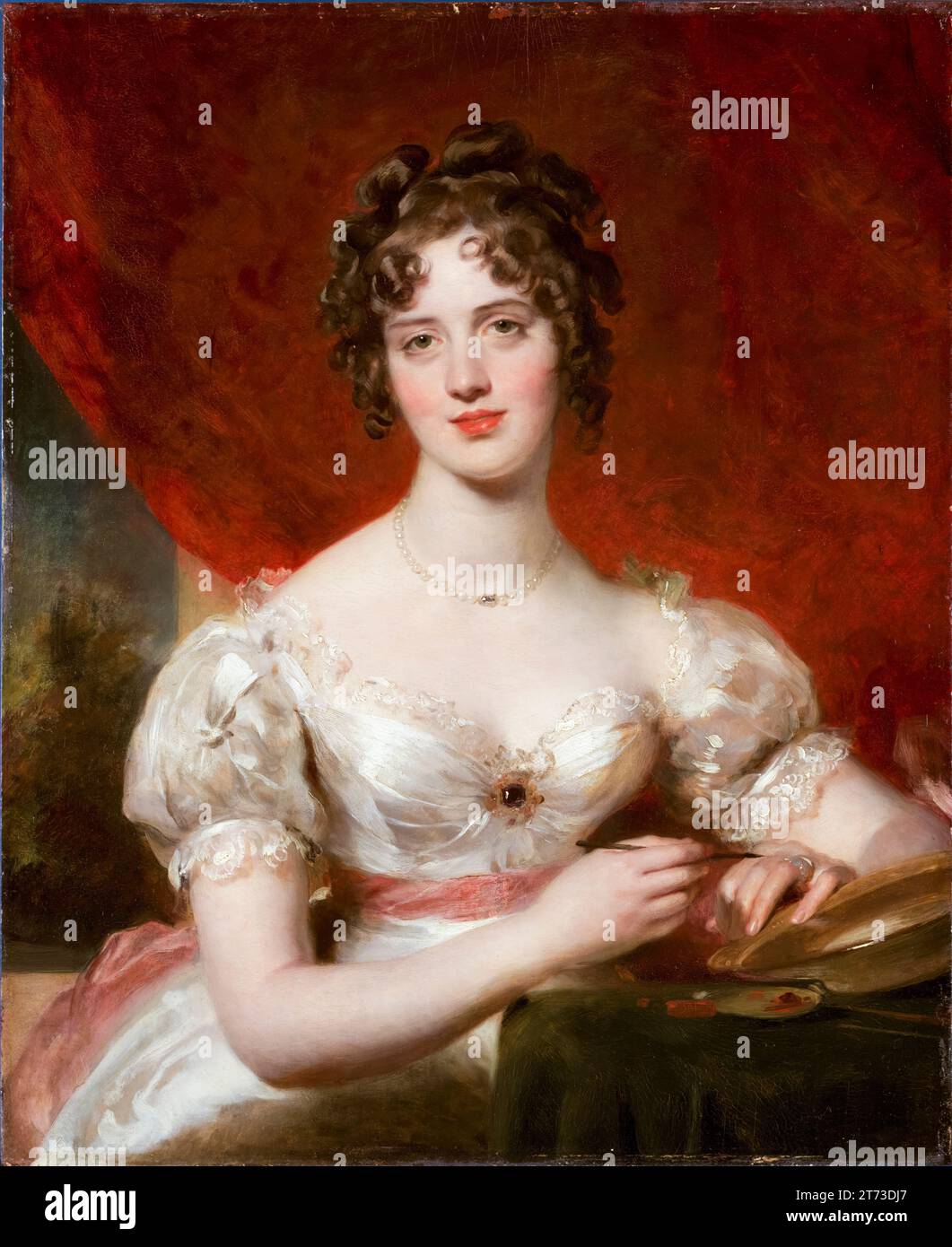 Portrait de Mary Anne Bloxam (plus tard Mme Frederick H Hemming), peinture à l'huile sur panneau par Sir Thomas Lawrence, vers 1824 Banque D'Images