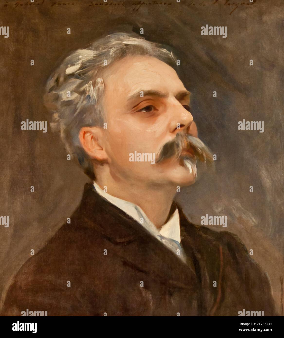 Portrait de Gabriel Fauré, 1845-1924, compositeur français, édité numériquement selon une peinture de John Singer Sargent, c. 1889 Banque D'Images