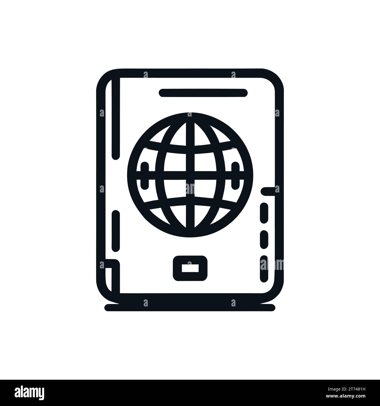 icône linéaire passeport isolée. Illustration vectorielle Illustration de Vecteur