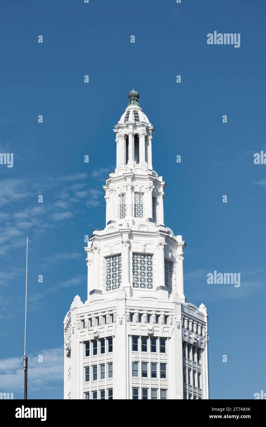 L'immeuble de bureaux Ornate Electric Tower dans le centre-ville de Buffalo New York USA. Banque D'Images