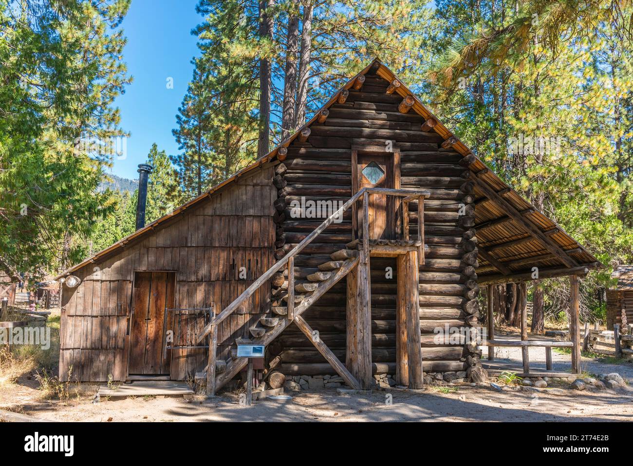 Une cabane Homestead dans le parc national de Yosemite. Banque D'Images