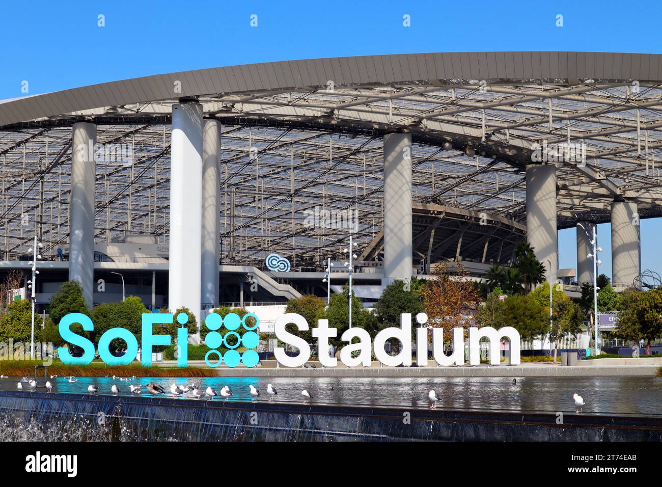 SOFI Stadium, Sports and Entertainment stade couvert situé au 1001 Stadium Dr, Inglewood (Los Angeles - Californie) Banque D'Images