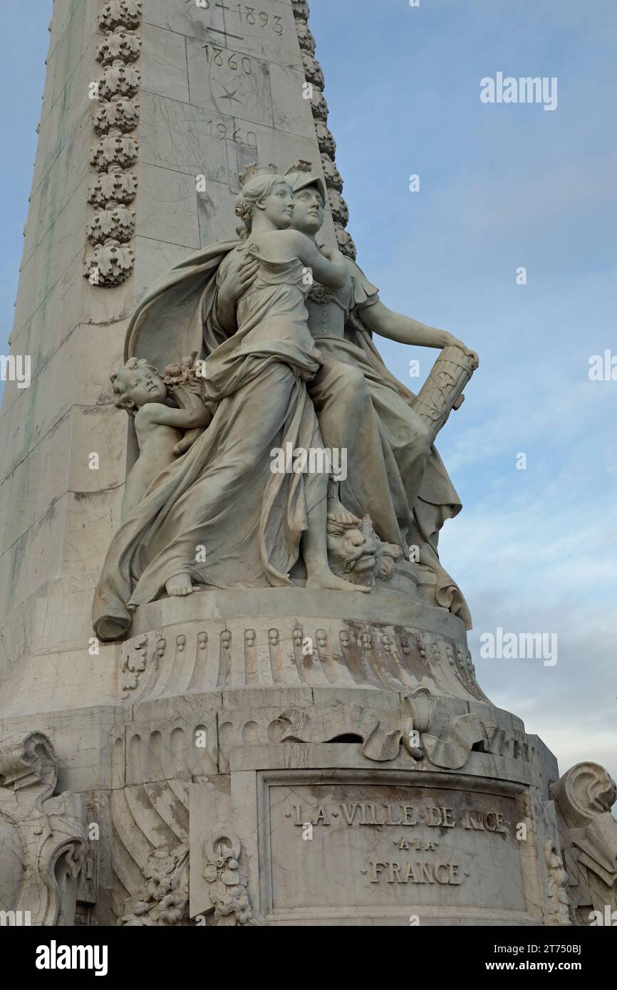 Le monument du centenaire à Nice sur la Côte d'Azur Banque D'Images