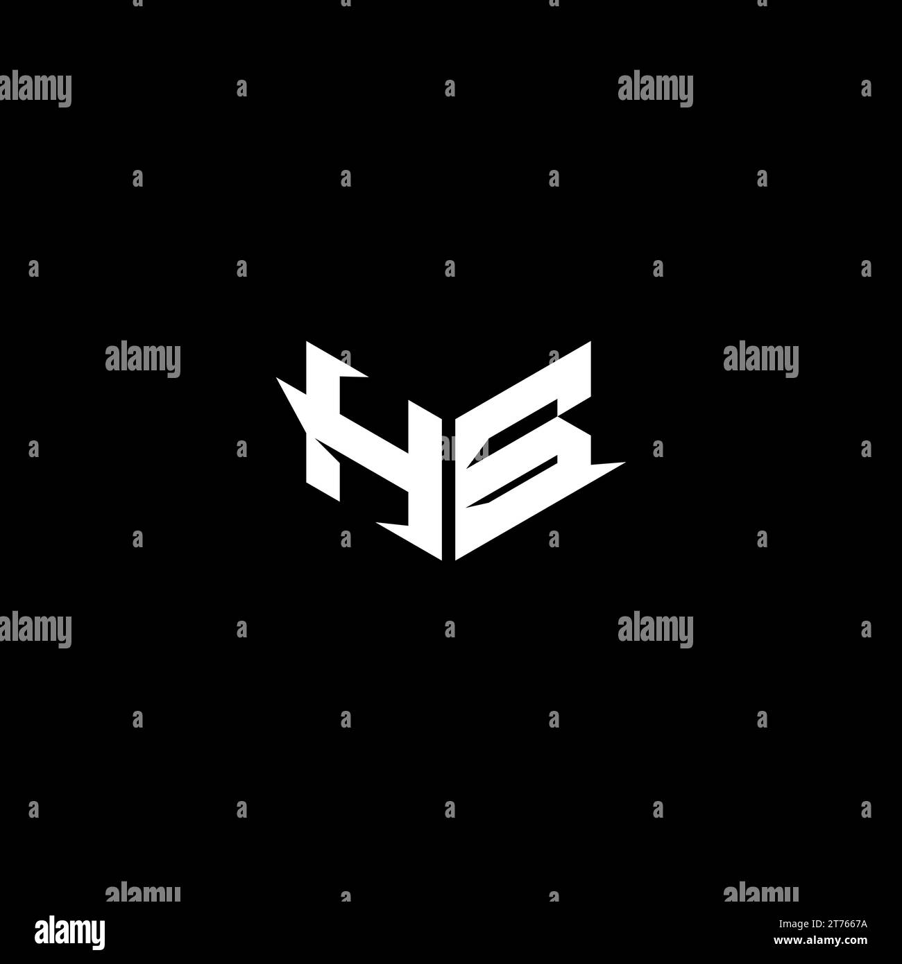 Logo HB Premium logo initial eSport et concept de conception de jeu Illustration de Vecteur