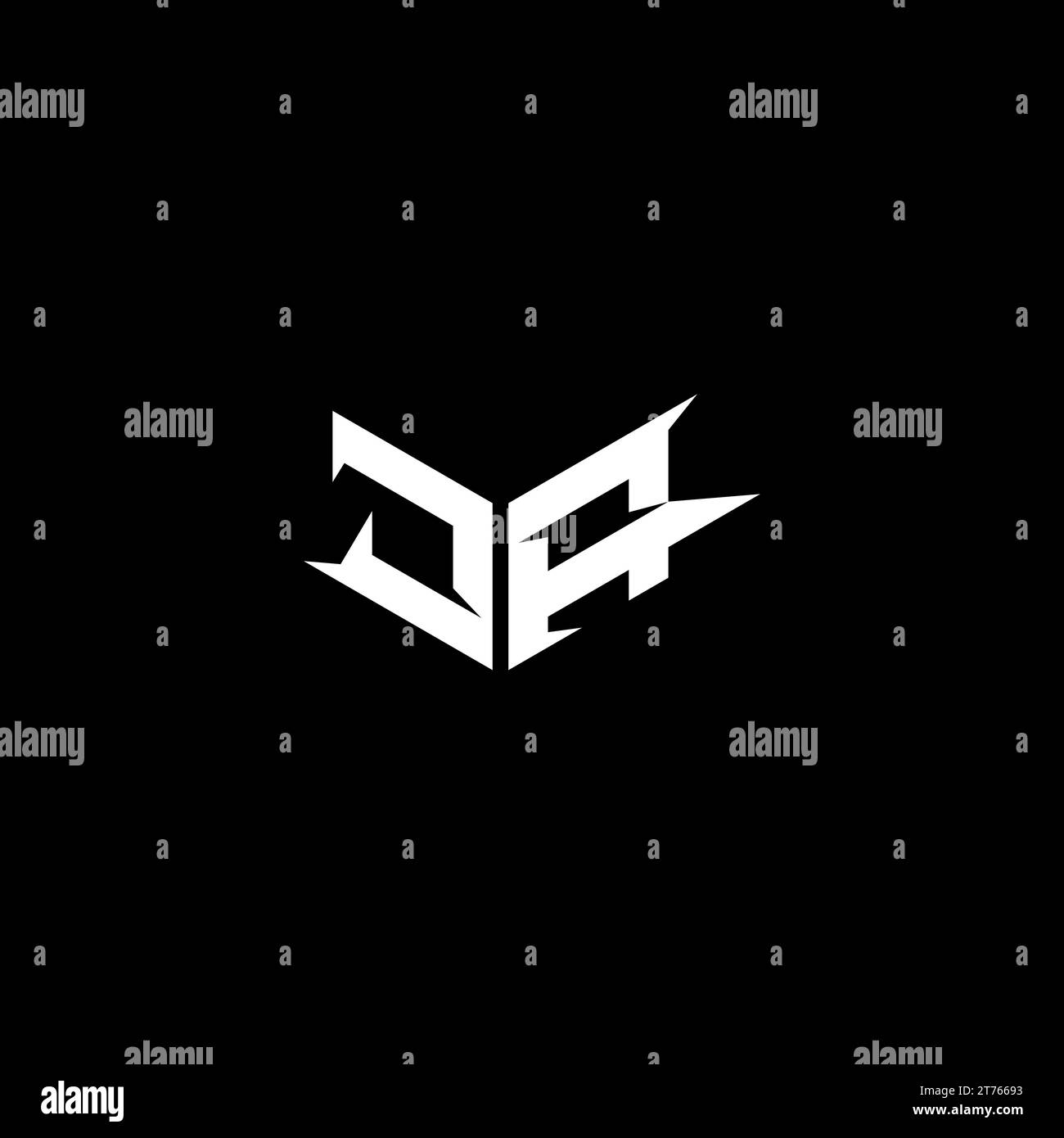 Logo de l'emblème JA Premium concept initial d'eSport et de conception de jeu Illustration de Vecteur
