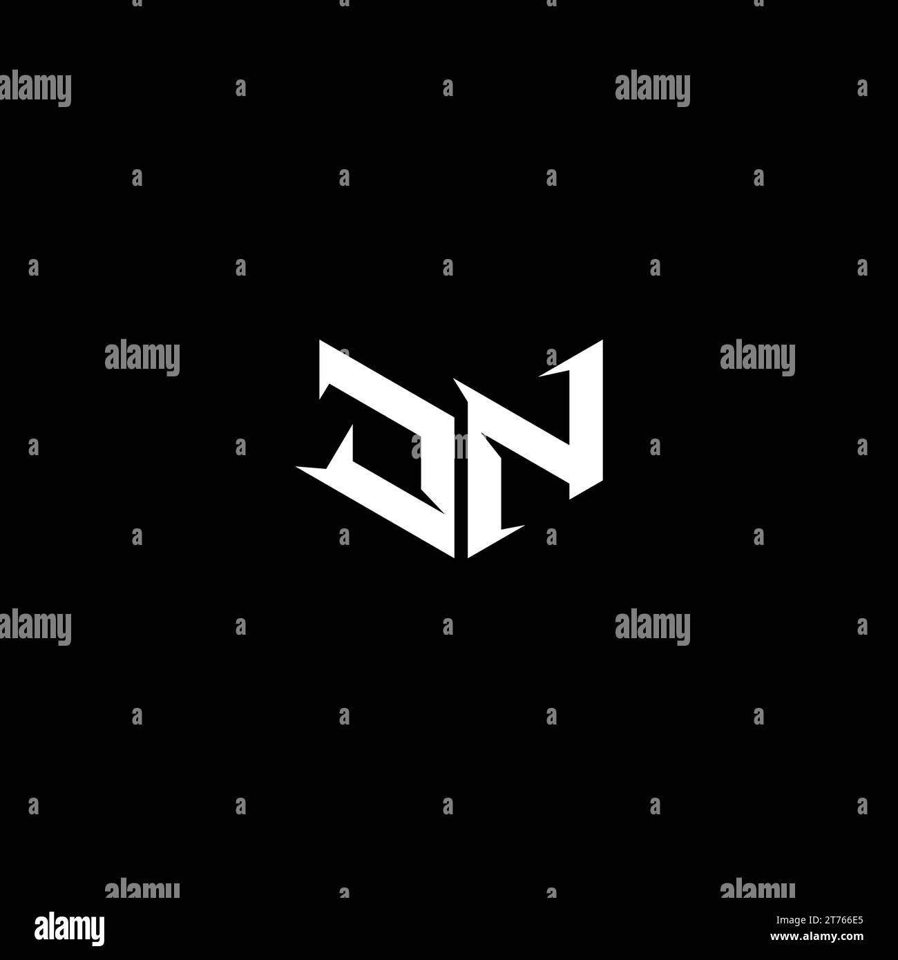 Logo de l'emblème JN Premium initial eSport et concept de conception de jeu Illustration de Vecteur