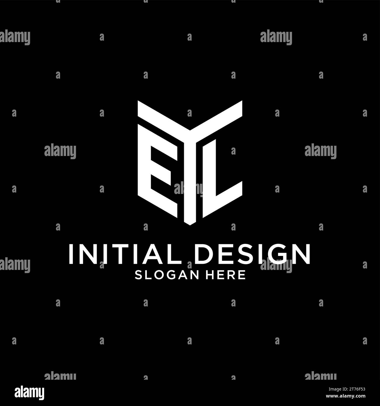 Logo initial EL miroir, graphique vectoriel de style de conception initiale monogramme créatif audacieux Illustration de Vecteur
