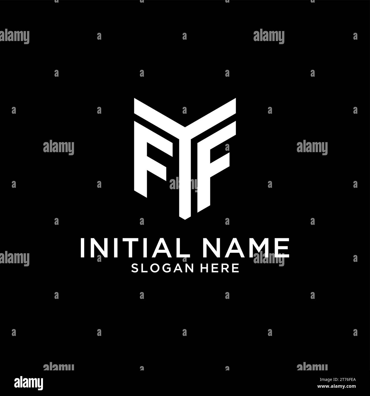 Logo initial FF miroir, graphique vectoriel de style de conception initiale monogramme créatif audacieux Illustration de Vecteur