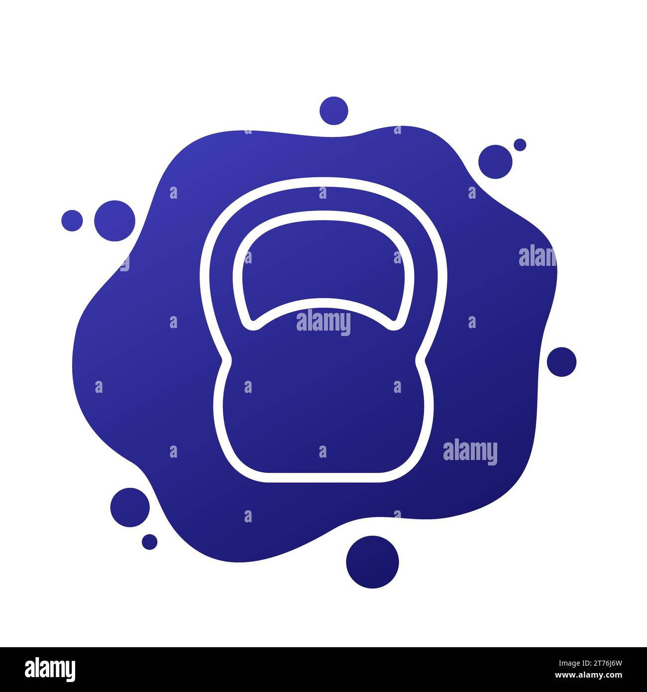 icônes kettlebells sur blanc, vecteur de ligne Illustration de Vecteur