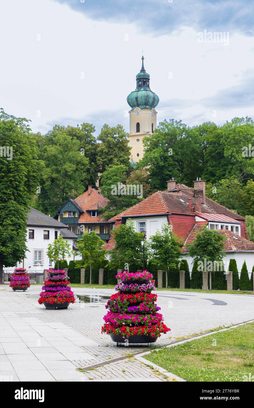 Polanicki Rynek Square in City Polanica Zdroj in Klodzko County, Basse-Silésie Voïvodie en Pologne occidentale dans la ville Polanica Zdroj in Klodzko County, Basse-Silésie Voïvodie en Pologne occidentale Banque D'Images