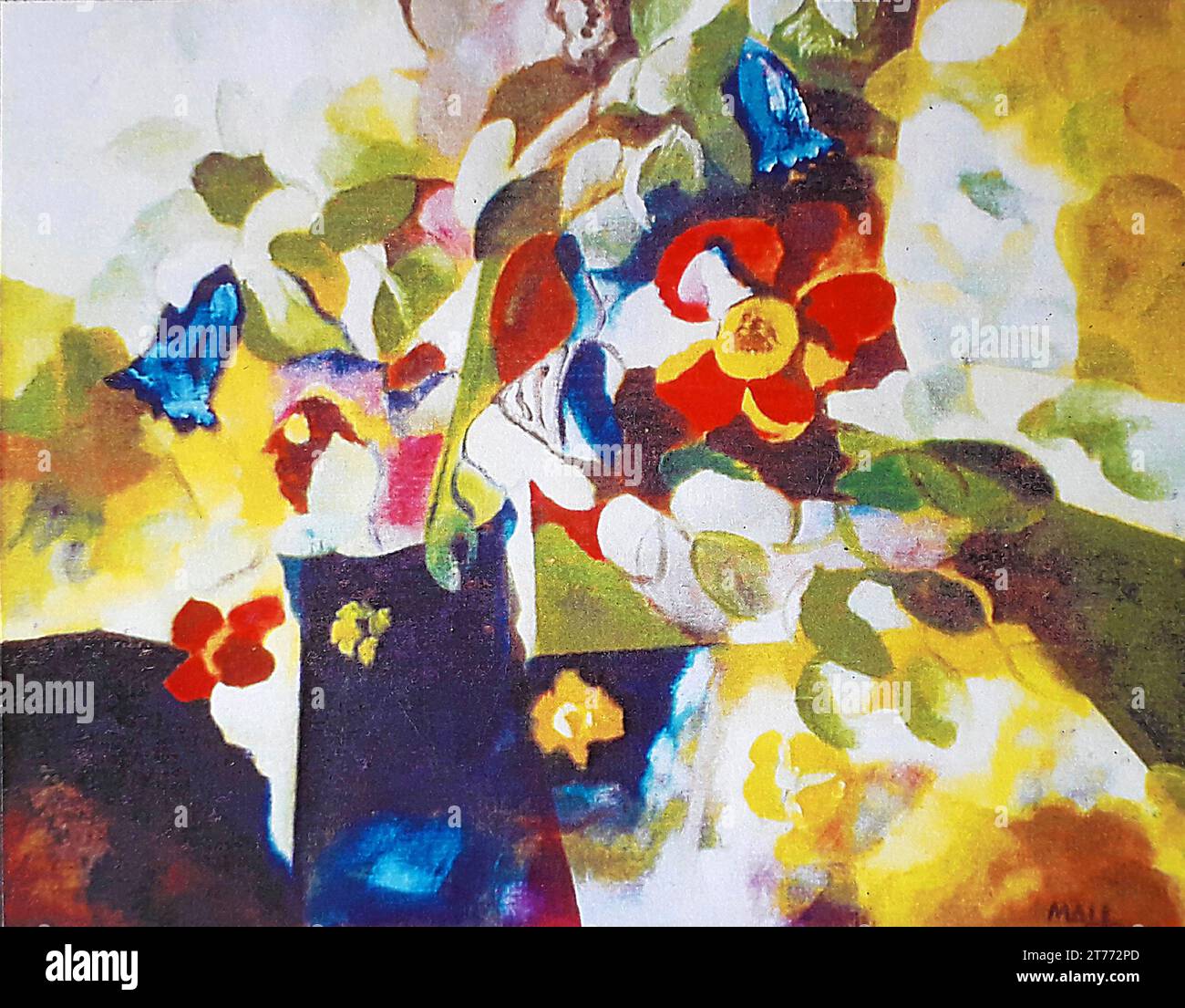 Peinture à l'huile de Volker von Mallinckrodt (à partir de 1984), Mallinckrodt a étudié avec le professeur Xaver Fuhr, Cubistic, Kubismus Malerei, PR disponible Banque D'Images