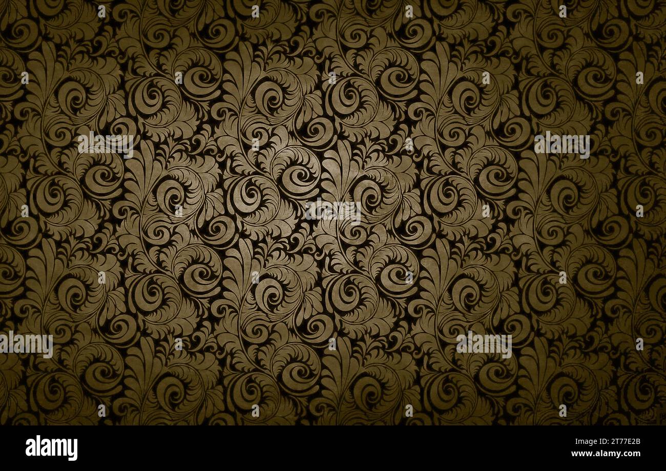 or victorien vintage seamless motif texture damassé de fond Banque D'Images