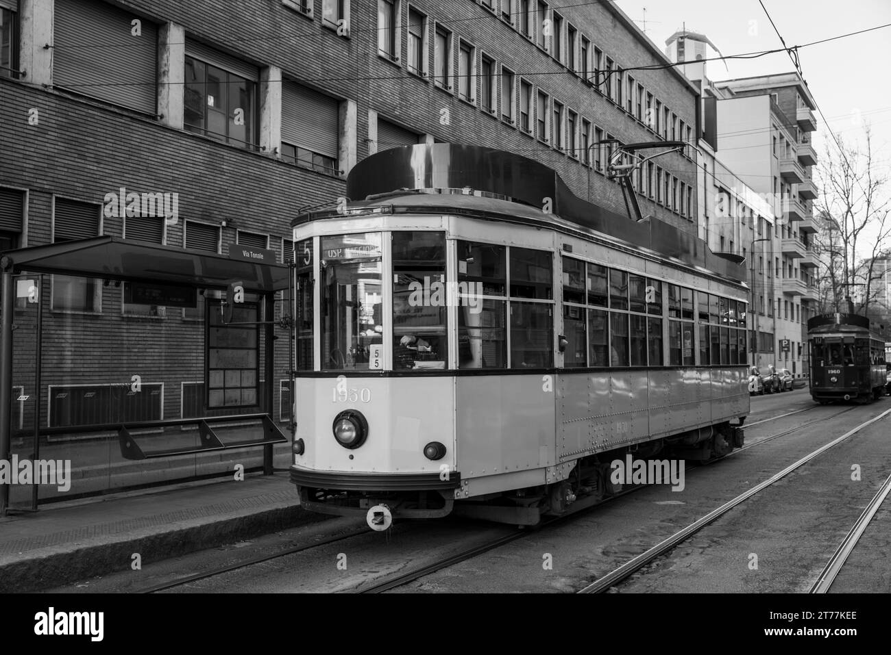 vieux tram Banque D'Images