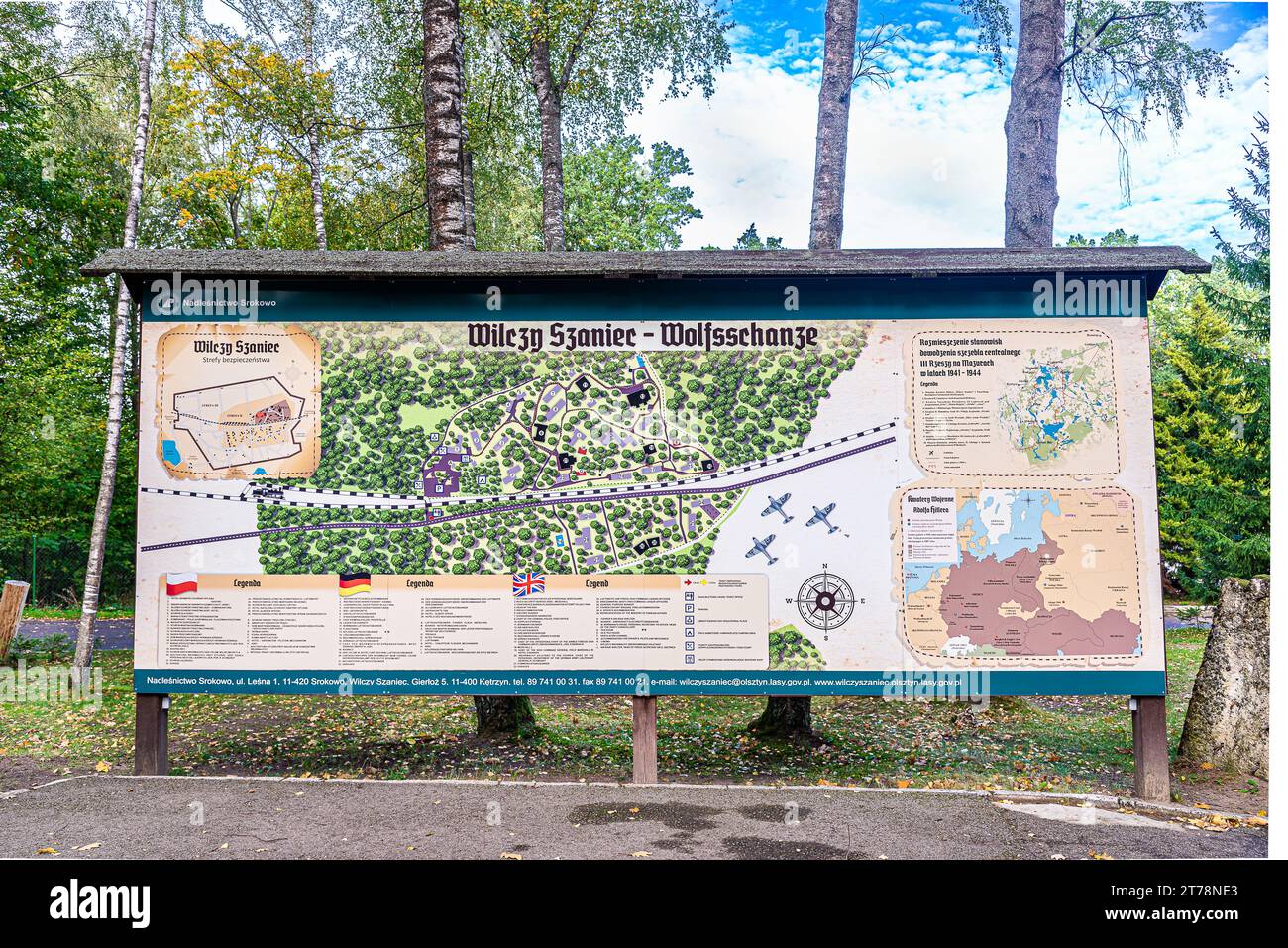 Wolf's Lair est une ville de bunkers entourée de forêts, de lacs et de marécages. C'est le plus grand et le plus reconnaissable commandement sur le terrain d'Adolf Hitler. Banque D'Images