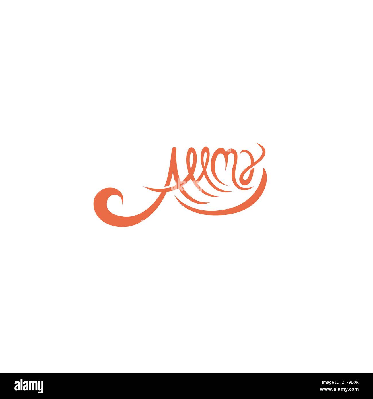 Logo Allma Typography. Logo lettre A. Illustration de Vecteur