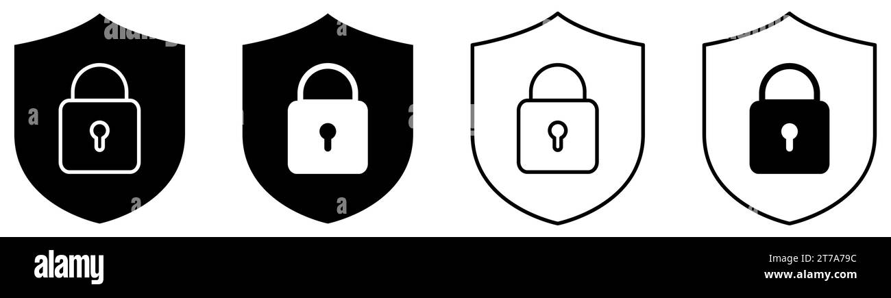 Ensemble d'icônes de bouclier de sécurité. Design peut être utilisé pour le web et l'application mobile. Illustration vectorielle Illustration de Vecteur