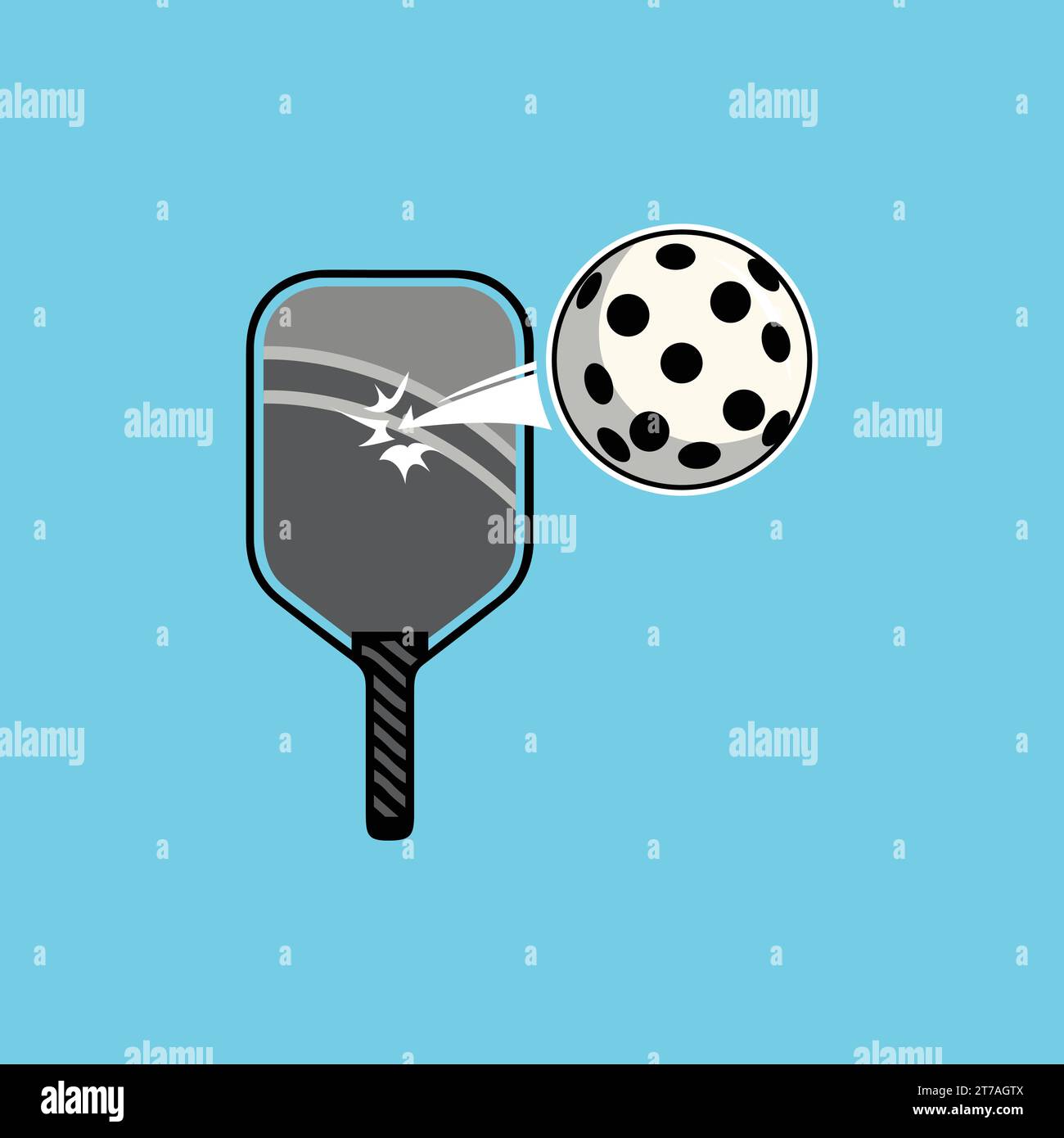 modèle de conception de logo pickleball sous forme vectorielle Illustration de Vecteur