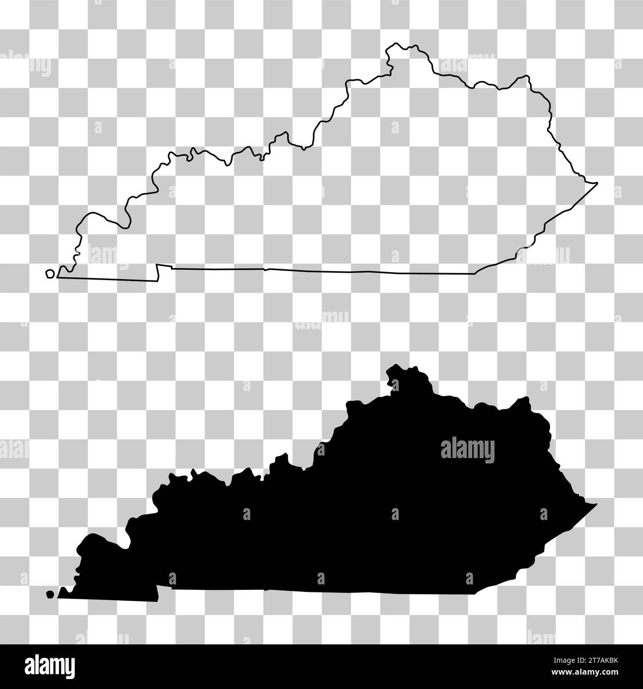 Ensemble de cartes du Kentucky, états-unis d'amérique. Illustration vectorielle de l'icône de concept plat . Illustration de Vecteur