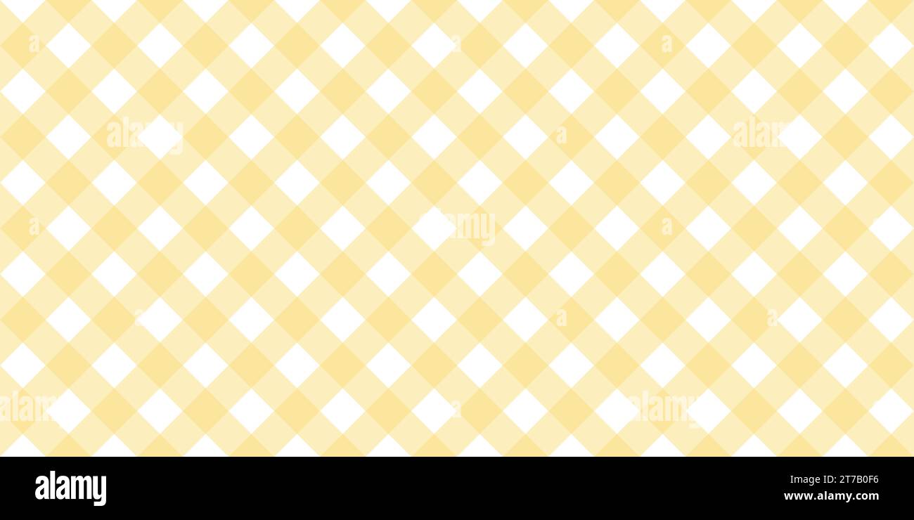 Motif sans couture diagonal Vichy en couleur pastel jaune. Vichy Plaid design pour décoration textile de vacances de Pâques. Motif à damier vectoriel pour Illustration de Vecteur Motif sans couture diagonal Vichy en couleur pastel jaune. Vichy Plaid design pour décoration textile de vacances de Pâques. Motif à damier vectoriel pour Illustration de Vecteur
