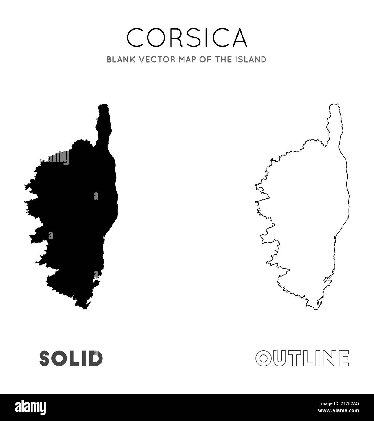 Carte Isométrique 3d De Corse Est Une île En France, Illustration