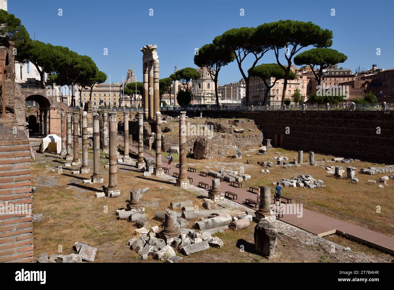 Italie, Rome, Forum de César, Porto du sud-ouest Banque D'Images