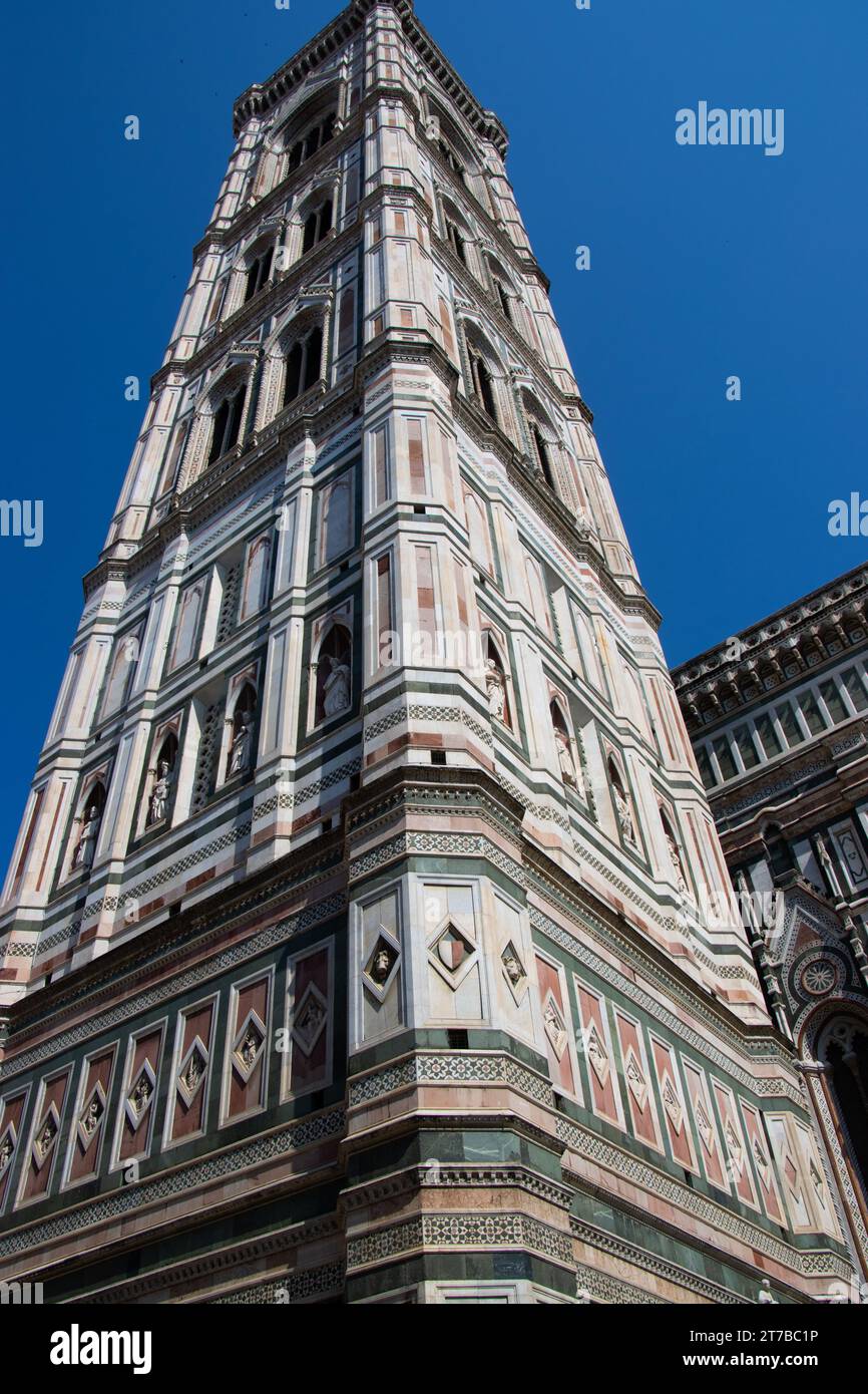 Clocher de Giotto à Florence, Toscane, Italie Banque D'Images