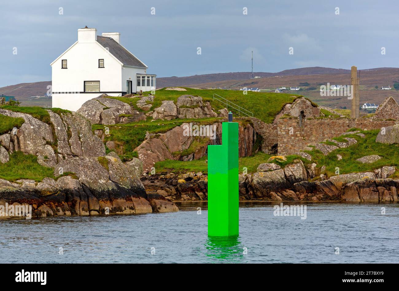 Green Channel Marker, Aranmore Island, Burtonport, County Donegal, Irlande Banque D'Images