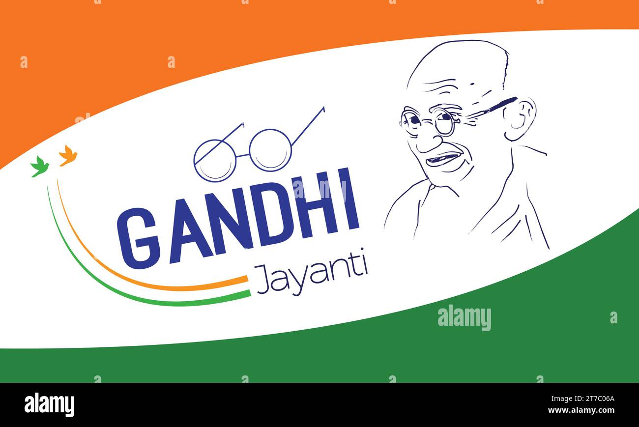 Joyeux Gandhi Jayanti 2 octobre Illustration de Vecteur