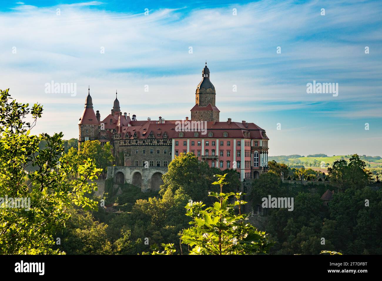 2022-08-29 Château de Ksiaz . Le château a été construit en 1288-1292. Walbrzych, Pologne Banque D'Images