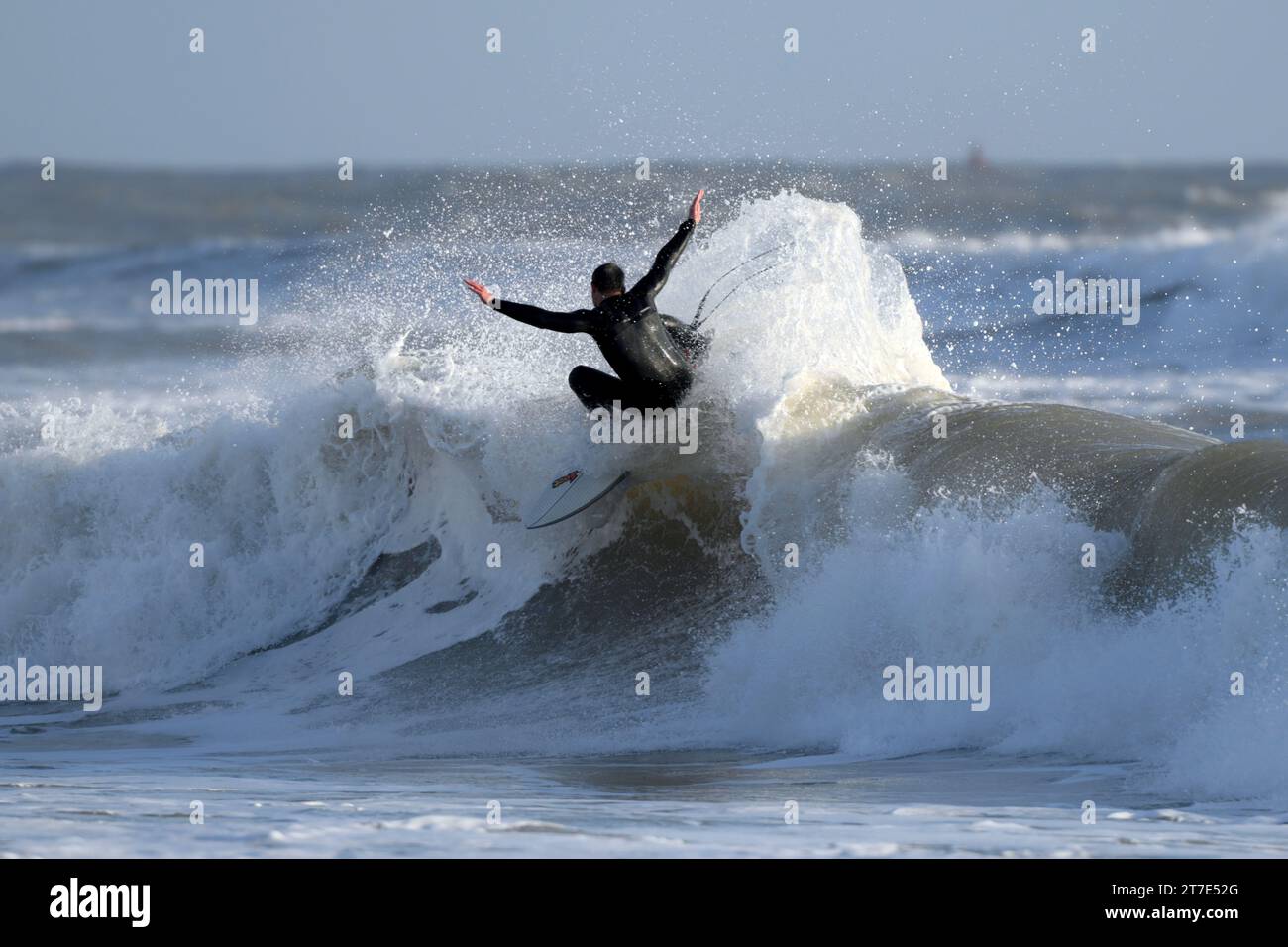 Surfer sur le Gower Banque D'Images